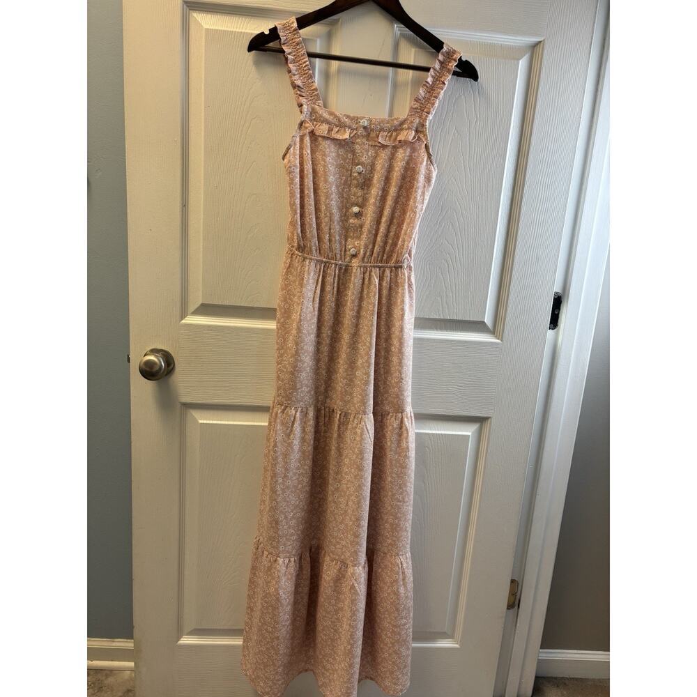 Monterey Pink Floral Maxi Dress Small